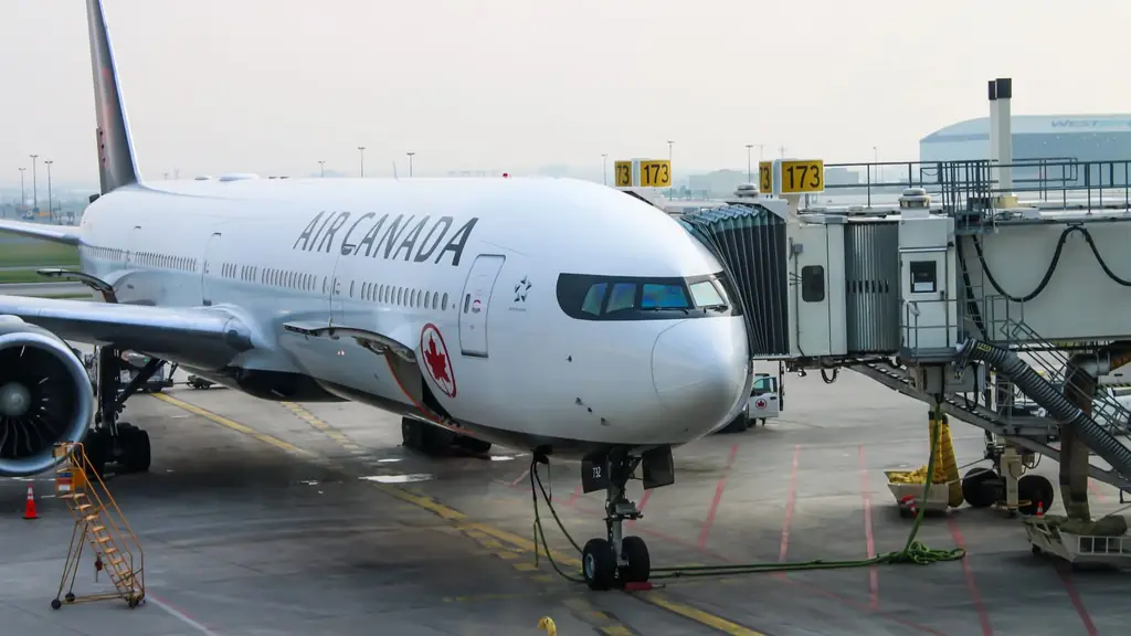 Air Canada aircraft at the gate, ready for passengers