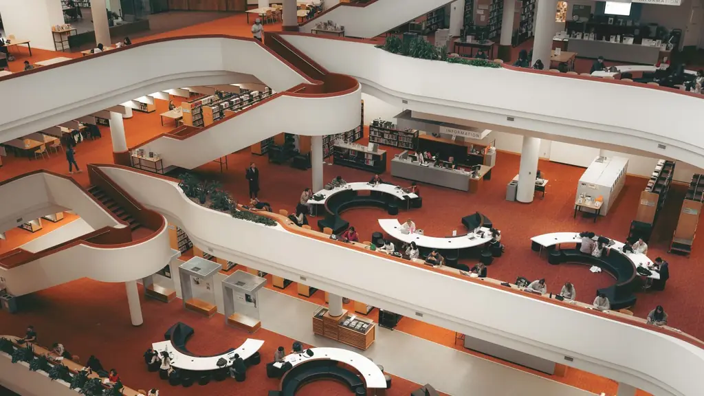 Reading floors of the Toronto Reference Library near Yorkville