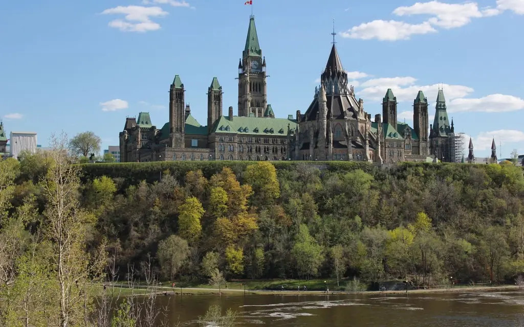 View of Canada's Parliament Hill in Ottawa