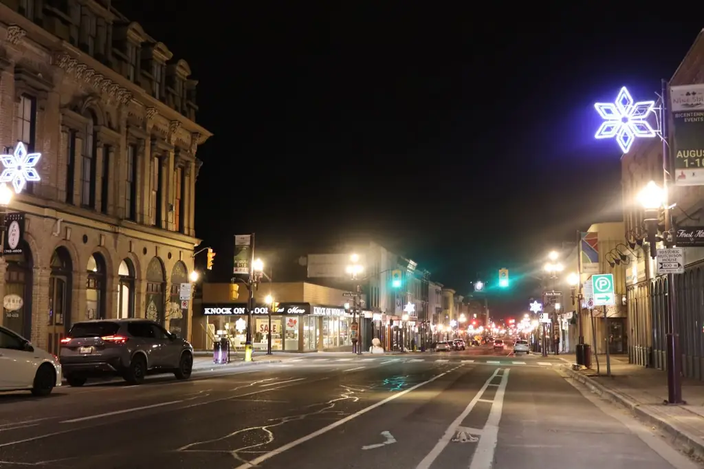 Night scene on George Street, Peterborough