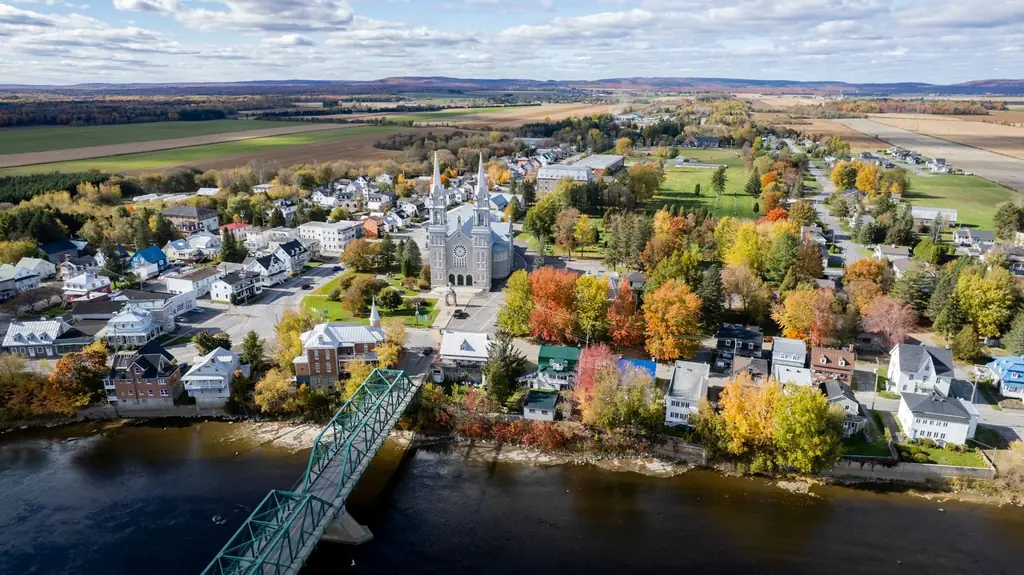 Aerial view of Saint-Casimir, Quebec