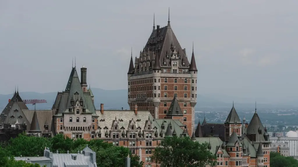 Historic Château Frontenac against the Quebec City skyline, an iconic landmark in Quebec, Canada