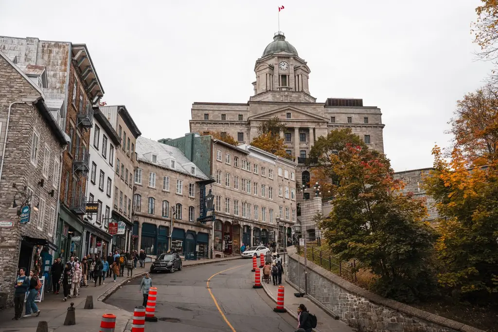 Street with historic architecture in Old Québec